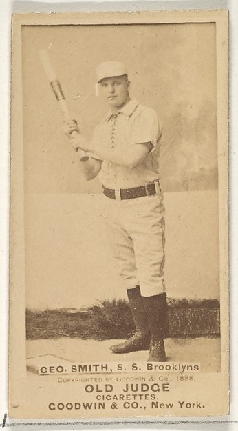 Goodwin & Company, Geo. Smith, Shortstop, Brooklyn Bridegrooms, from the Old Judge series (N172) for Old Judge Cigarettes