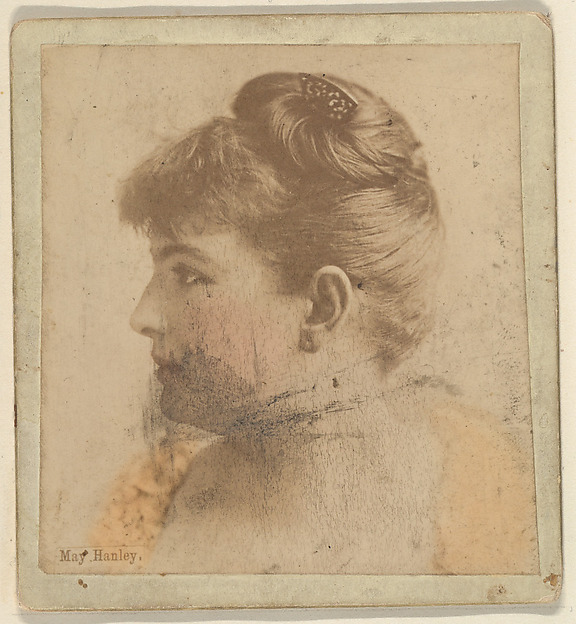 Kinney Brothers Tobacco Company, May Hanley, from the Actresses series (N246), Type 2, issued by Kinney Brothers to promote Sporting Extra Cigarettes