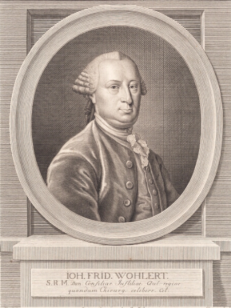 J.F. Clemens, Portræt af Hofkirurg Hans Friedrich Wohlert