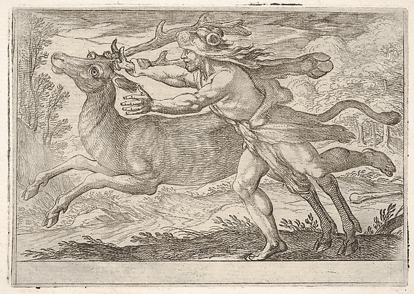 Antonio Tempesta, Hercules and the Hind of Mount Cerynea, from "The Labors of Hercules"