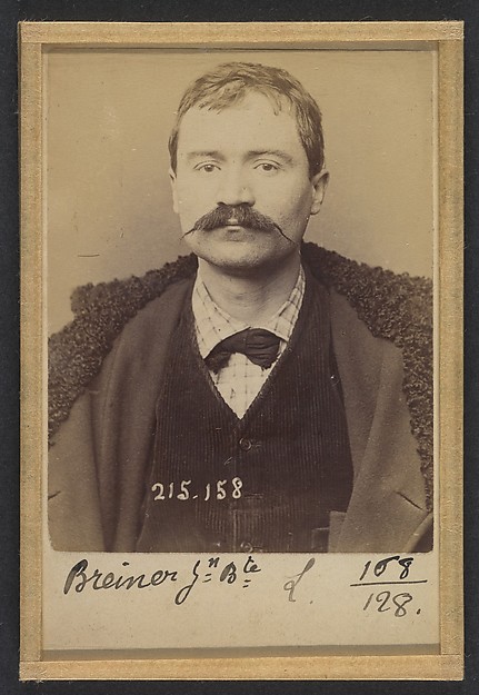 Alphonse Bertillon, Breiner. Jean-Baptiste. 31 ans, né à Bar sur Aube (Aube). Mécanicien. Anarchiste. 5/3/94.