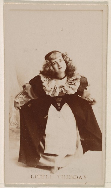Kinney Brothers Tobacco Company, Little Tuesday, from the Actresses series (N245) issued by Kinney Brothers to promote Sweet Caporal Cigarettes