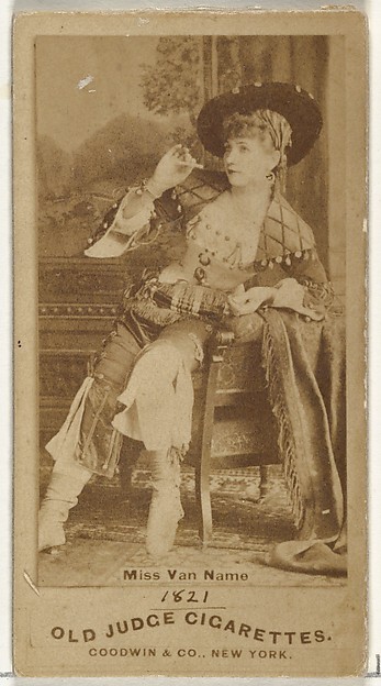 Goodwin & Company, Miss Van Name, from the Actors and Actresses series (N171) for Old Judge Cigarettes