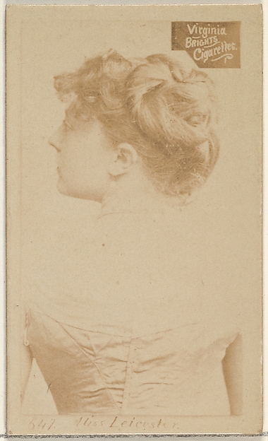 Allen & Ginter, Card 647, Miss Leicester, from the Actors and Actresses series (N45, Type 2) for Virginia Brights Cigarettes