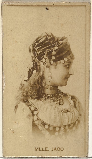 W. Duke, Sons & Co., Mlle. Jaco, from the Actors and Actresses series (N145-8) issued by Duke Sons & Co. to promote Duke Cigarettes