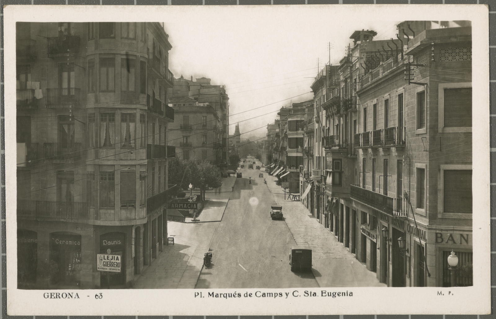 Desconegut, 63 GERONA. Pl. Marqués de Camps y C. Sta. Eugenia