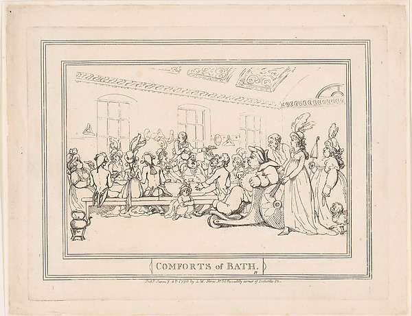 Thomas Rowlandson, Comforts of Bath, Plate 11