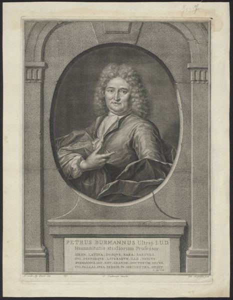 Jacob Houbraken, Portrait of Petrus Burmannus, Professor of Humanities