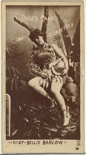 W. Duke, Sons & Co., Card Number 57, Billie Barlow, from the Actors and Actresses series (N145-4) issued by Duke Sons & Co. to promote Cameo Cigarettes