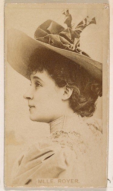 Kinney Brothers Tobacco Company, Mlle. Royer, from the Actresses series (N245) issued by Kinney Brothers to promote Sweet Caporal Cigarettes