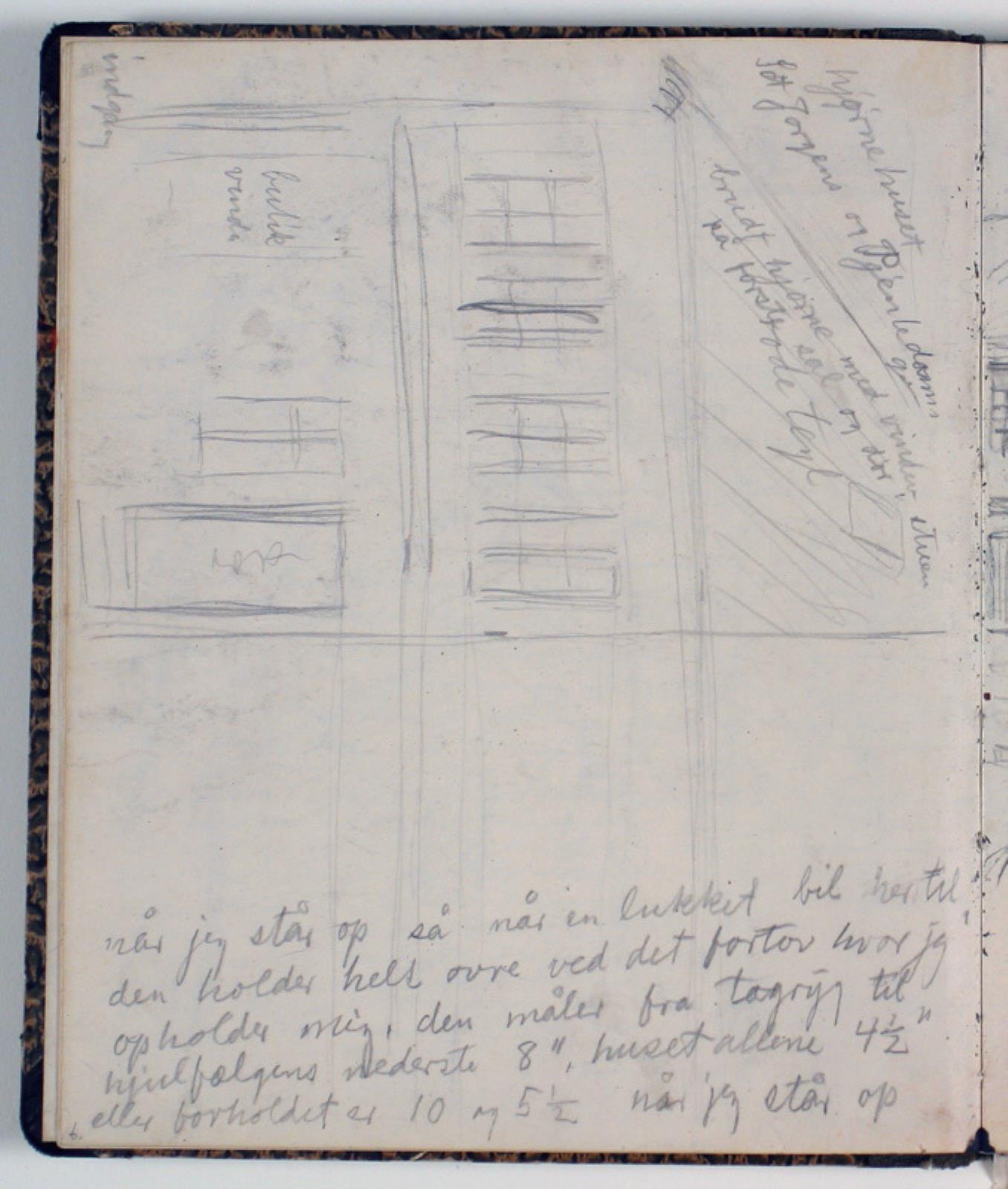 Niels Larsen Stevns, Studier af bygninger. Notater