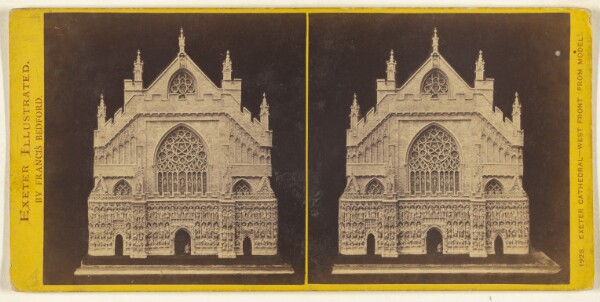 Francis Bedford, Exeter Cathedral - West Front (From Model).
