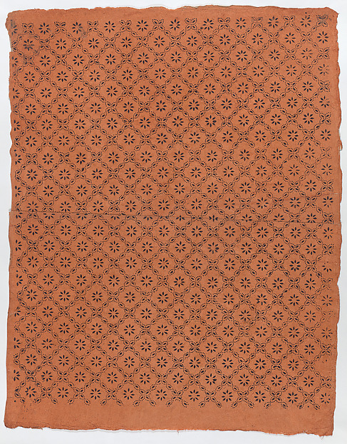 Anonymous, Sheet with overall floral dot pattern