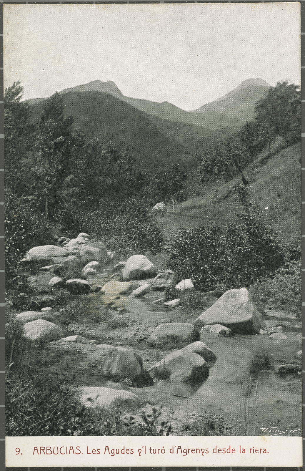 Josep Thomas Bigas, 9. Arbucias. Acute y’ l hill Agrenys from the stream
