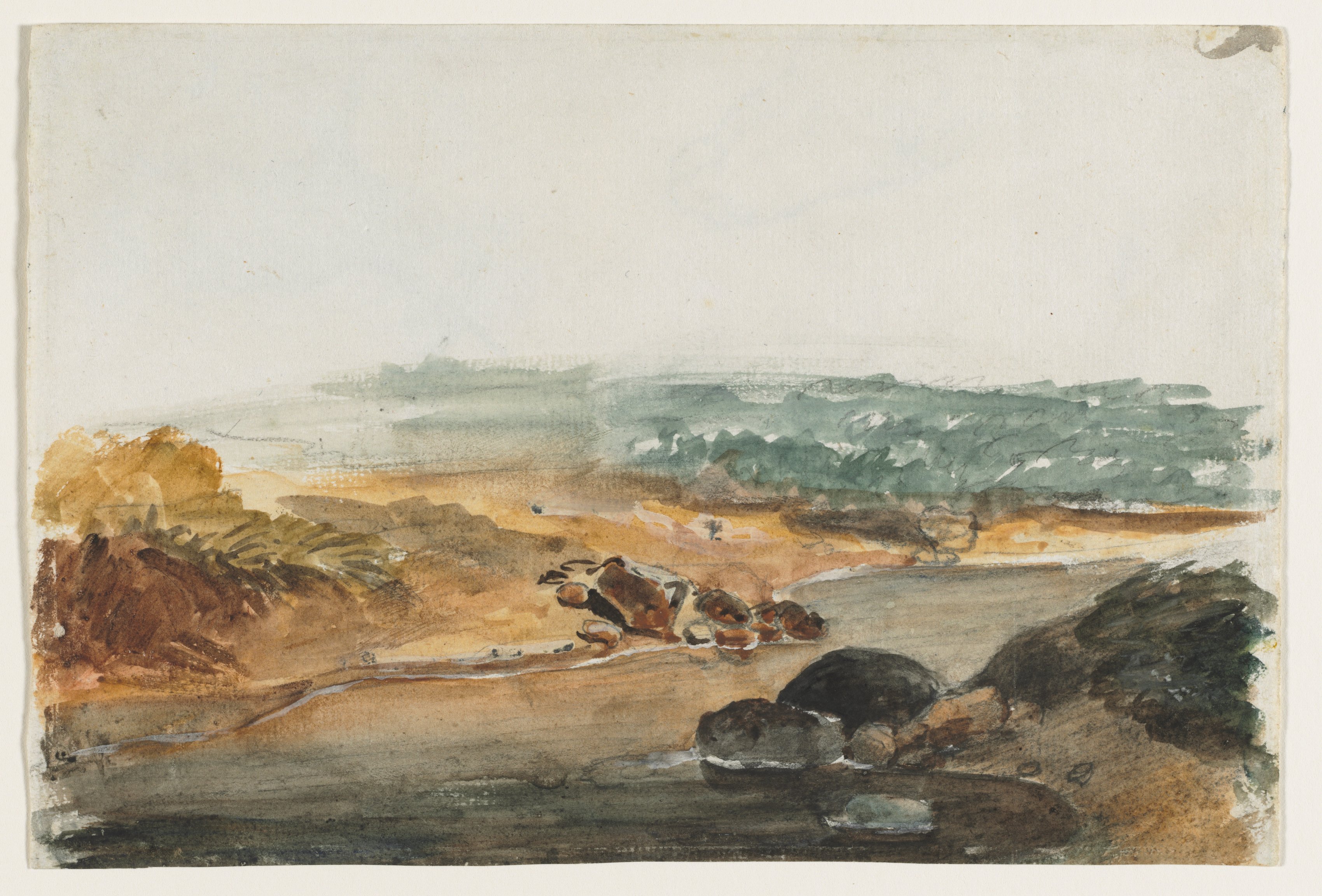Antoine-Louis Barye, Landscape (recto)