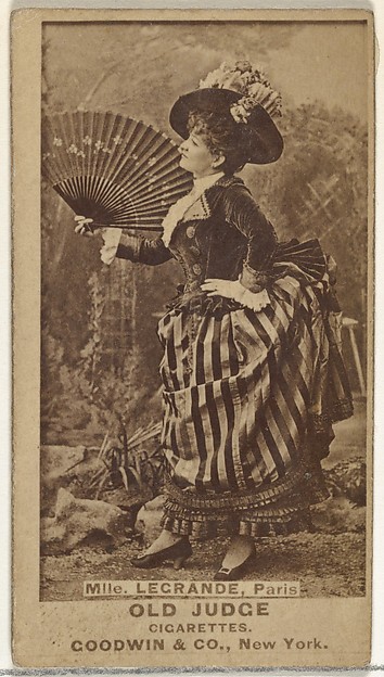 Goodwin & Company, Mlle. Legrande, Paris, from the Actors and Actresses series (N171) for Old Judge Cigarettes