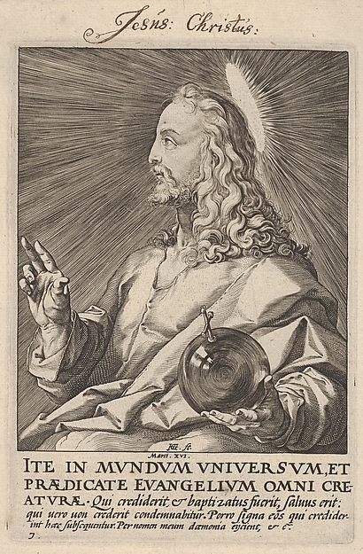 Hendrick Goltzius, Christ, from "Christ, the Apostles and St. Paul with the Creed"