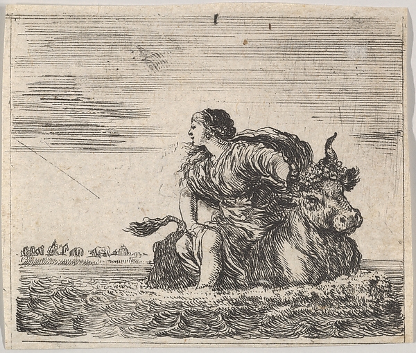 Stefano della Bella, Jupiter and Europa, from "Game of Mythology" (Jeu de la Mythologie)