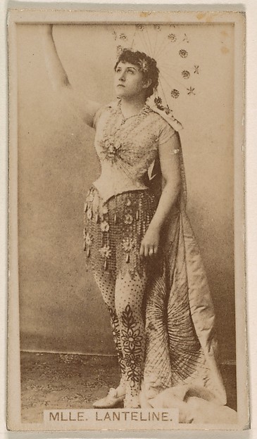 Kinney Brothers Tobacco Company, Mlle. Lanteline, from the Actresses series (N245) issued by Kinney Brothers to promote Sweet Caporal Cigarettes