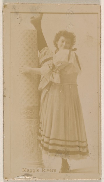 Kinney Brothers Tobacco Company, Maggie Rivers, from the Actresses series (N245) issued by Kinney Brothers to promote Sweet Caporal Cigarettes