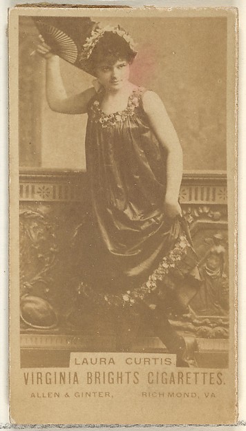 Allen & Ginter, Laura Curtis, from the Actors and Actresses series (N45, Type 1) for Virginia Brights Cigarettes