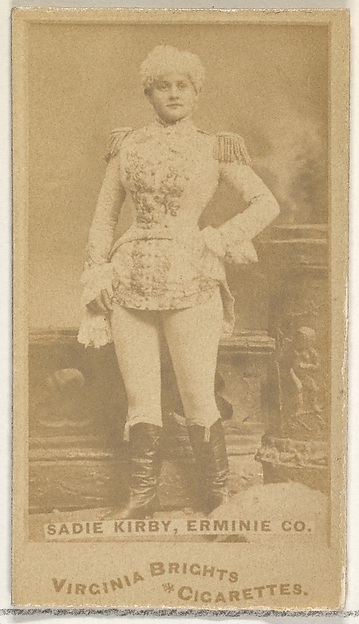 Allen & Ginter, Sadie Kirby, Erminie Co., from the Actors and Actresses series (N45, Type 1) for Virginia Brights Cigarettes