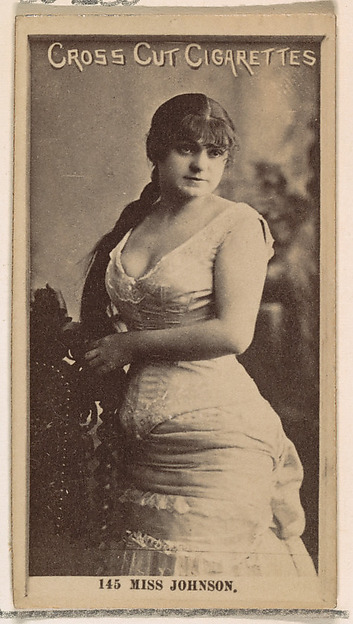 W. Duke, Sons & Co., Card Number 145, Miss Johnson, from the Actors and Actresses series (N145-2) issued by Duke Sons & Co. to promote Cross Cut Cigarettes