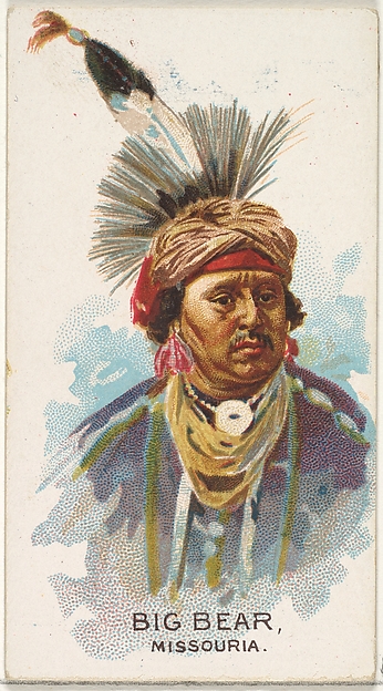 Allen & Ginter, Big Bear, Missouria, from the American Indian Chiefs series (N2) for Allen & Ginter Cigarettes Brands