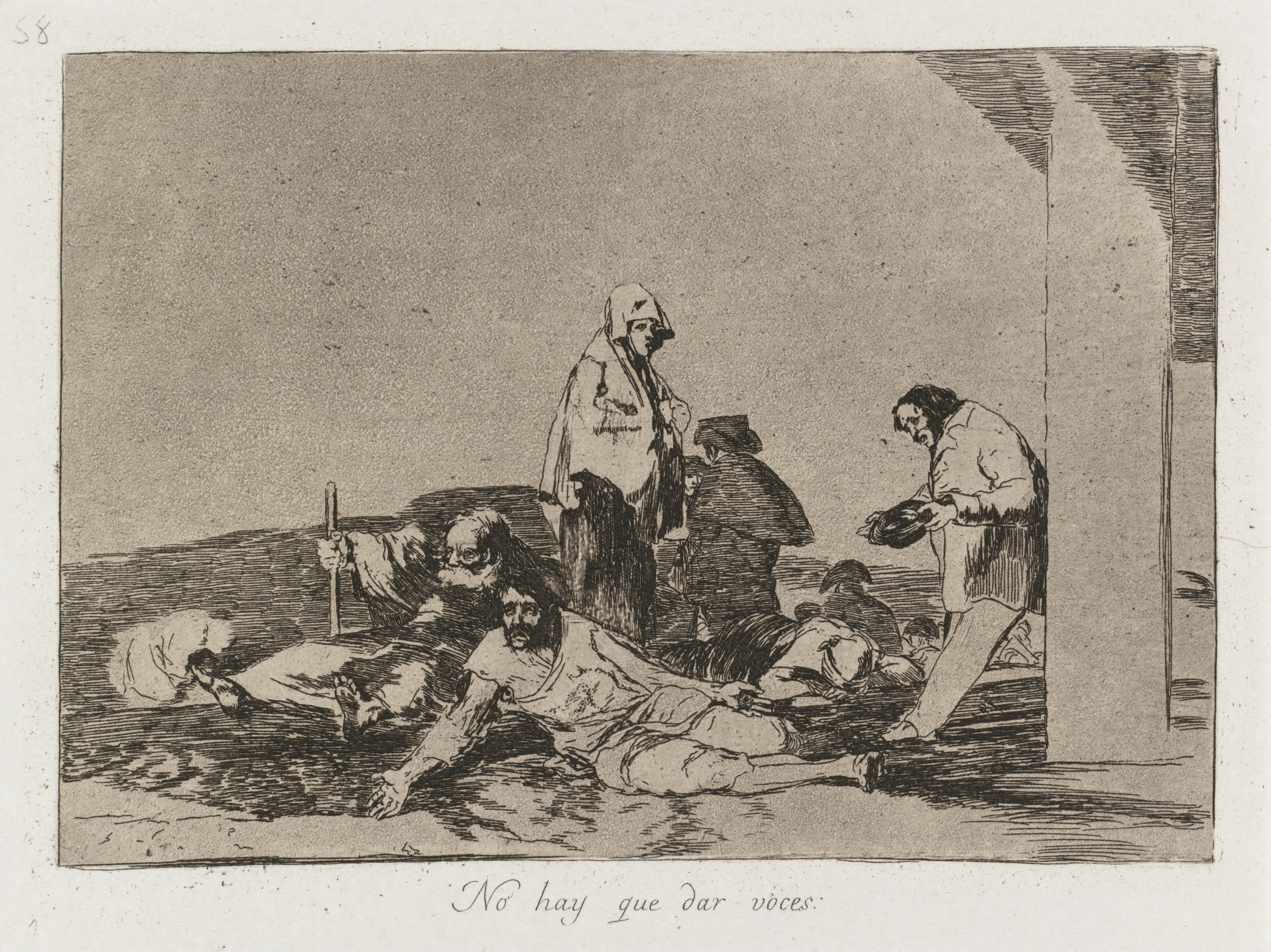 Francisco de Goya, Disasters of War: Pl. 58, It is no use shouting