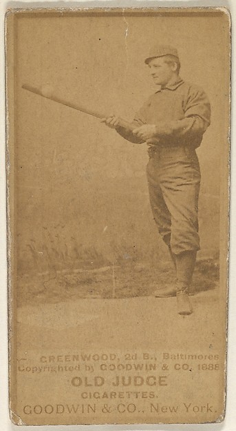 Goodwin & Company, Greenwood, 2nd Base, Baltimore Orioles, from the Old Judge series (N172) for Old Judge Cigarettes