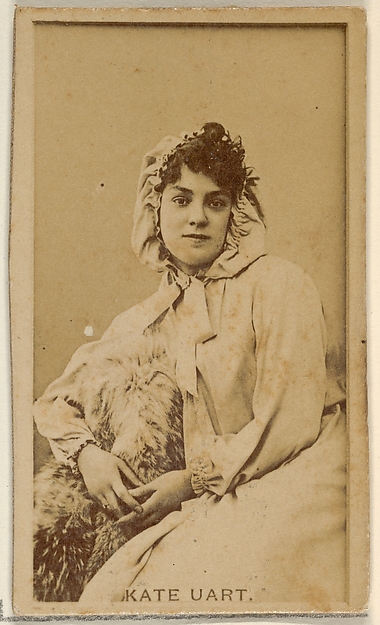 Allen & Ginter, Kate Uart, from the Actors and Actresses series (N45, Type 8) for Virginia Brights Cigarettes