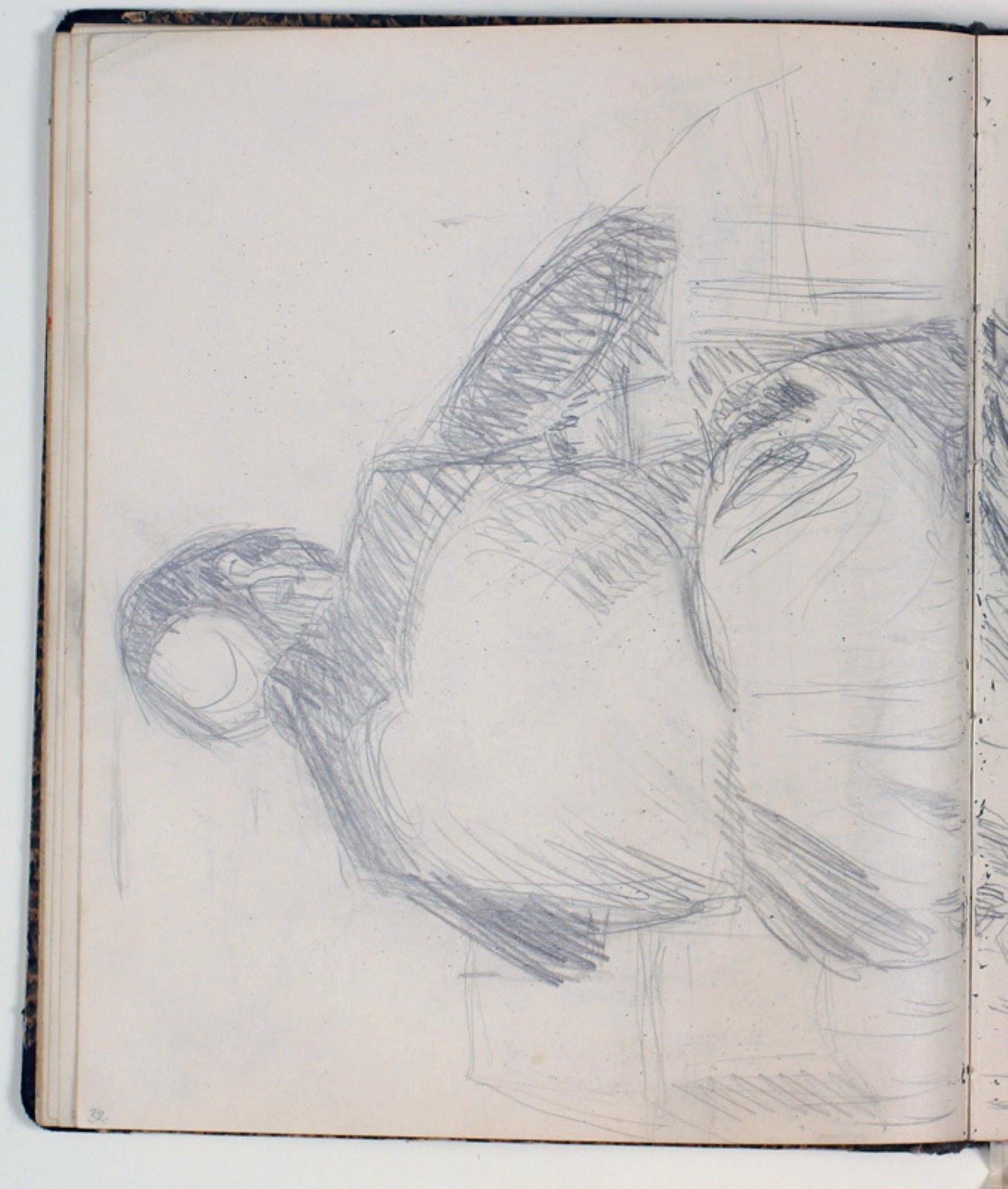 Niels Larsen Stevns, Studie af rygvendt siddende figur