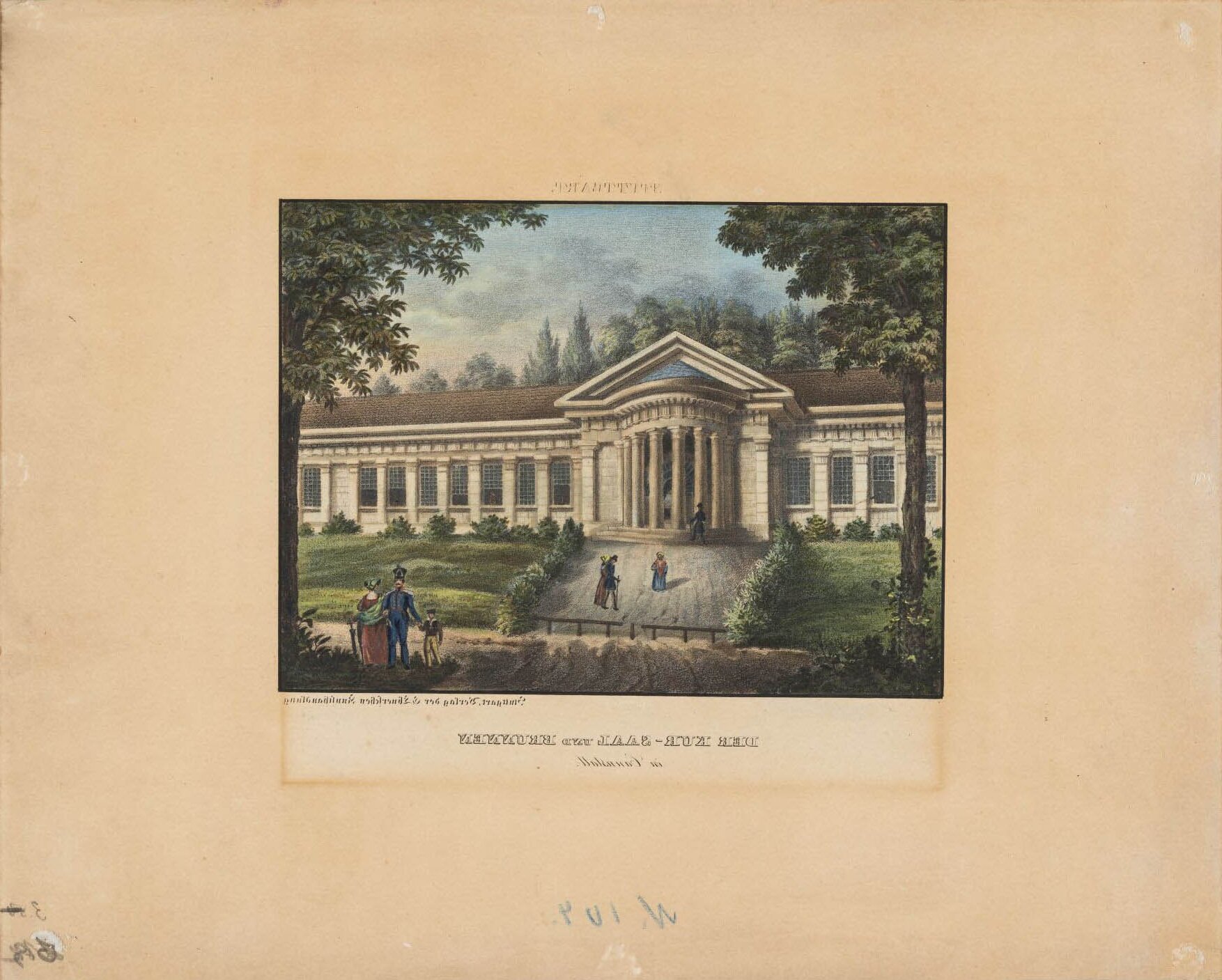 Stuttgart) Ebner (Verlag, Stuttgart. Der Kur-Saal und Brunnen in Cannstatt