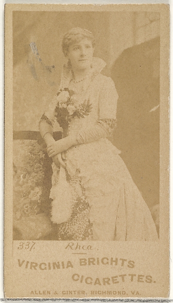 Allen & Ginter, Card 337, Rhea, from the Actors and Actresses series (N45, Type 1) for Virginia Brights Cigarettes