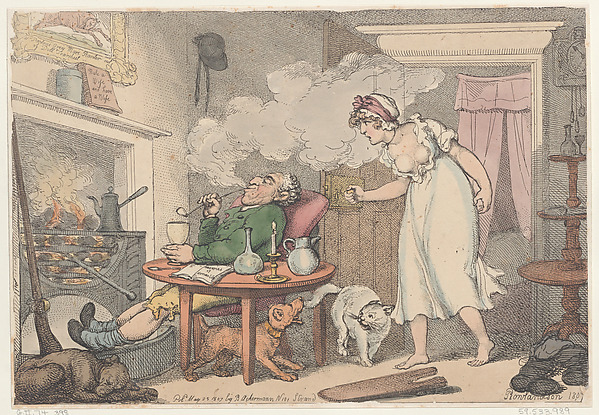 Thomas Rowlandson, A White Sergeant giving the Word of Command: "Why don't you come to bed, you drunken sot?"