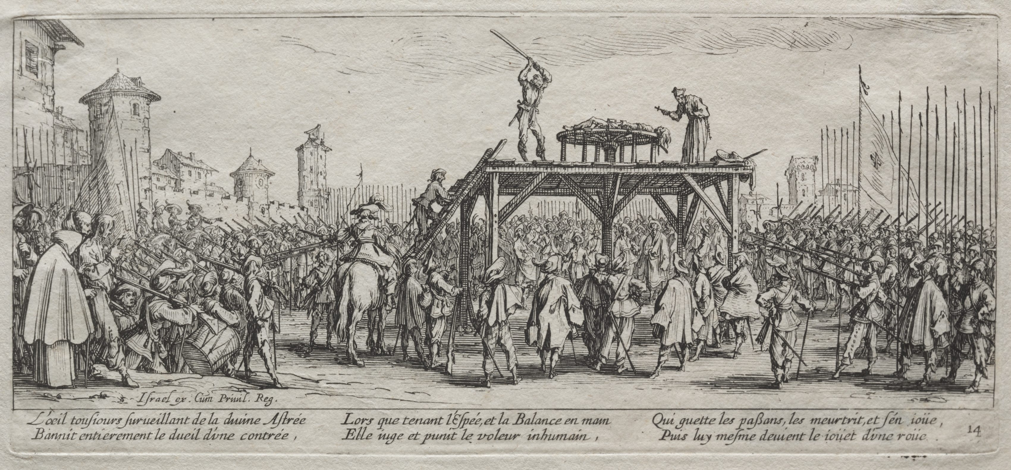 Jacques Callot, The Large Miseries of War:  Execution on the Wheel