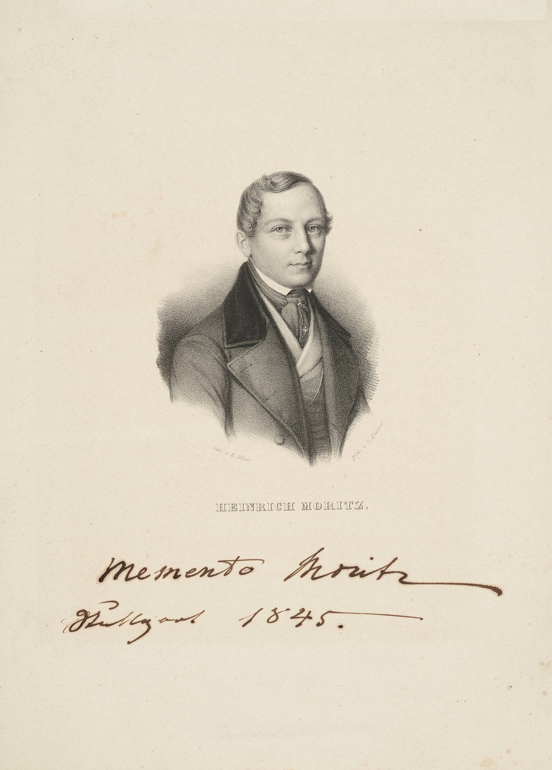 Gottfried Küstner, Bildnis Heinrich Moritz