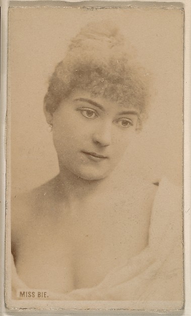 Kinney Brothers Tobacco Company, Miss Bie, from the Actresses series (N246), Type 1, issued by Kinney Brothers to promote Sporting Extra Cigarettes