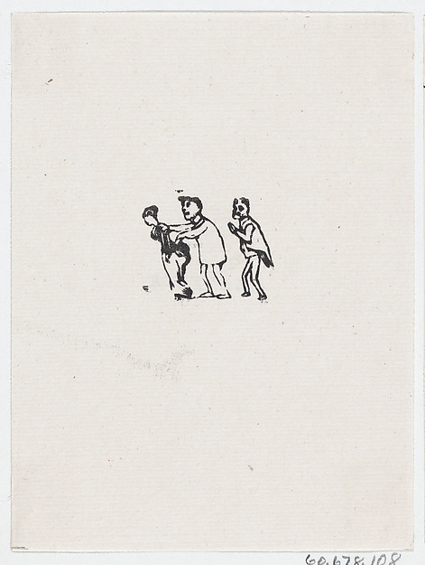 José Guadalupe Posada, Three figures walking in a line