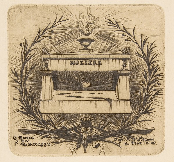 Charles Meryon, Molière's Tomb, Père-Lachaise Cemetery, Paris