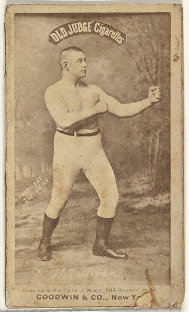 Goodwin & Company, John L. Sullivan, from the Celebrities and Prizefighters series (N174) for Old Judge Cigarettes