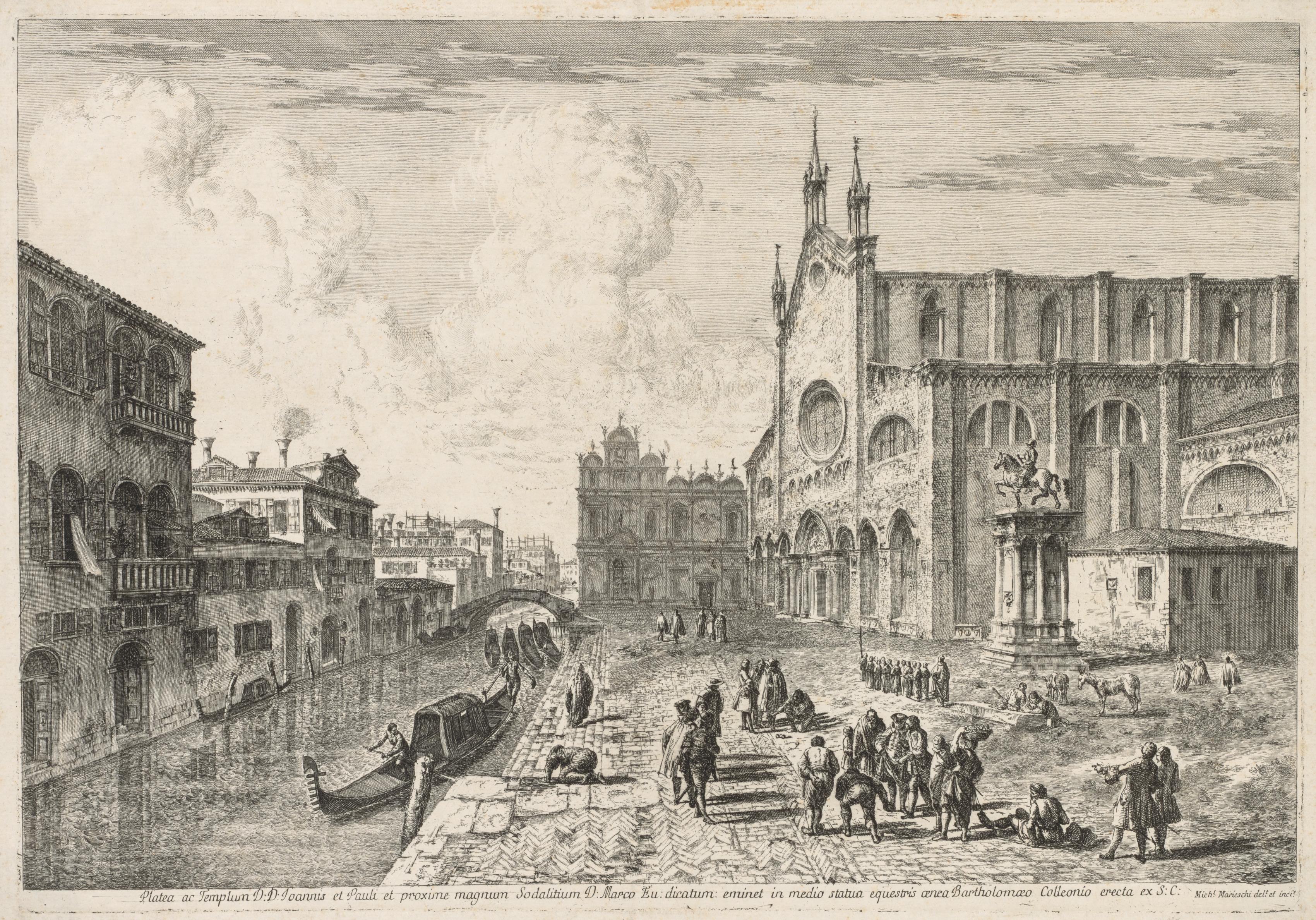 Michele Marieschi, Views of Venice:  Campo S. S. Giovanni e Paolo