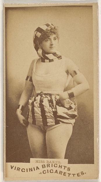 Allen & Ginter, Miss Baker, from the Actors and Actresses series (N45, Type 1) for Virginia Brights Cigarettes