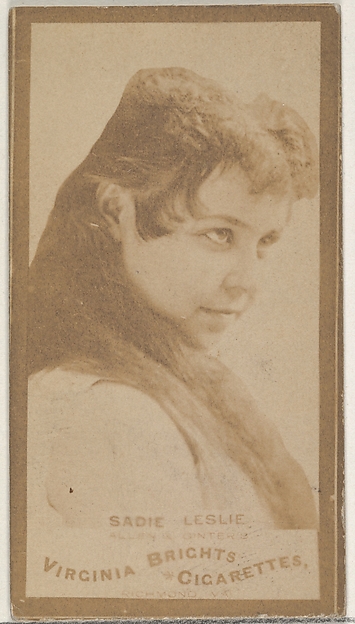 Allen & Ginter, Sadie Leslie, from the Actors and Actresses series (N45, Type 3) for Virginia Brights Cigarettes