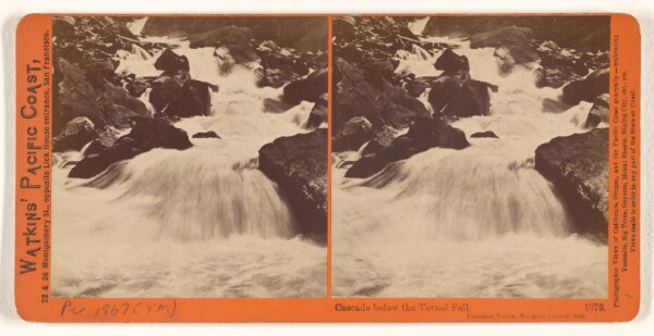 Carleton Watkins, Cascade below the Vernal Fall, Yosemite Valley, Mariposa County, Cal.