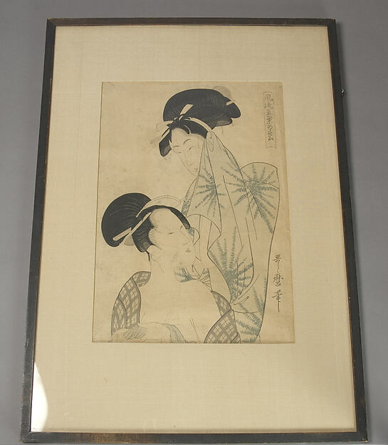 Kitagawa Utamaro, Two women after Bath, from the series Elegant Pines of Fivefold Needles (Furyu goyo no matsu)