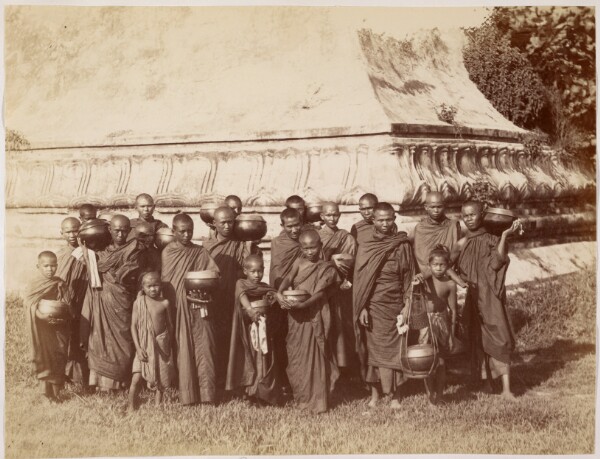 Felice Beato, Returning to Their Monastery - Burmese Priests after Begging Their Daily Food
