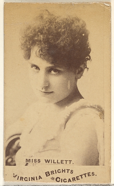 Allen & Ginter, Miss Willett, from the Actors and Actresses series (N45, Type 1) for Virginia Brights Cigarettes