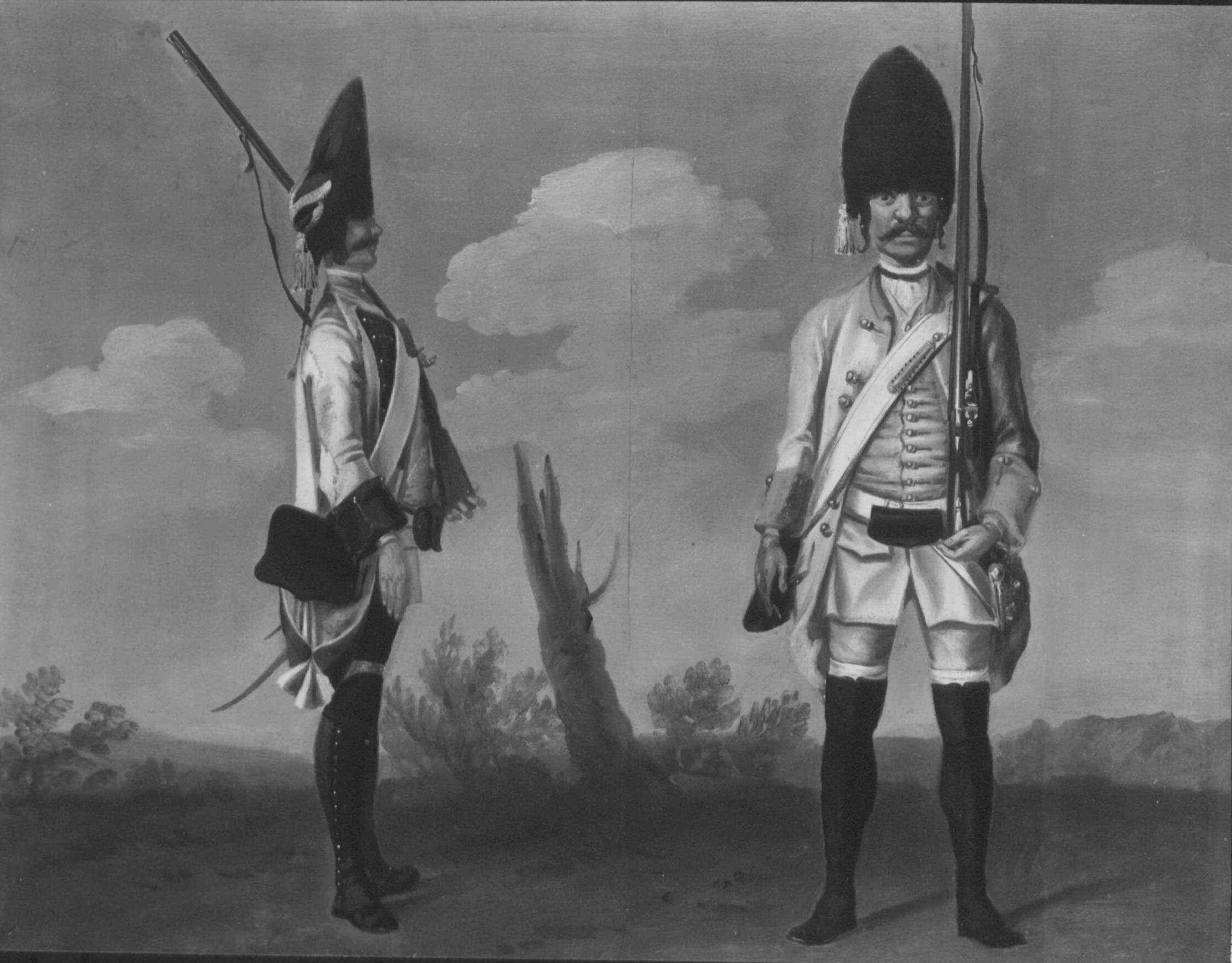 David Morier, Grenadiers, two Unidentified Infantry Regiments