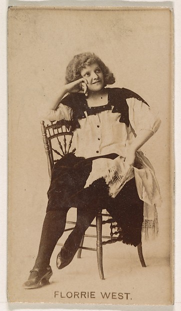 Kinney Brothers Tobacco Company, Florrie West, from the Actresses series (N245) issued by Kinney Brothers to promote Sweet Caporal Cigarettes